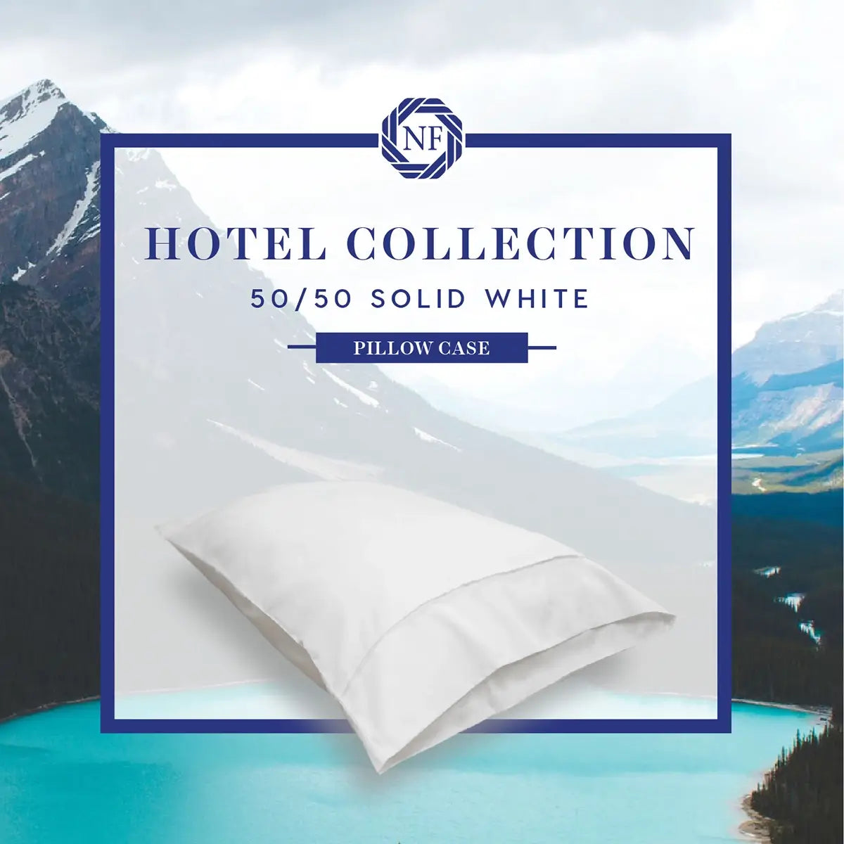 Hotel Collection - 50/50 Solid White Linen Pillow Case - Northern Feather Canada eStore