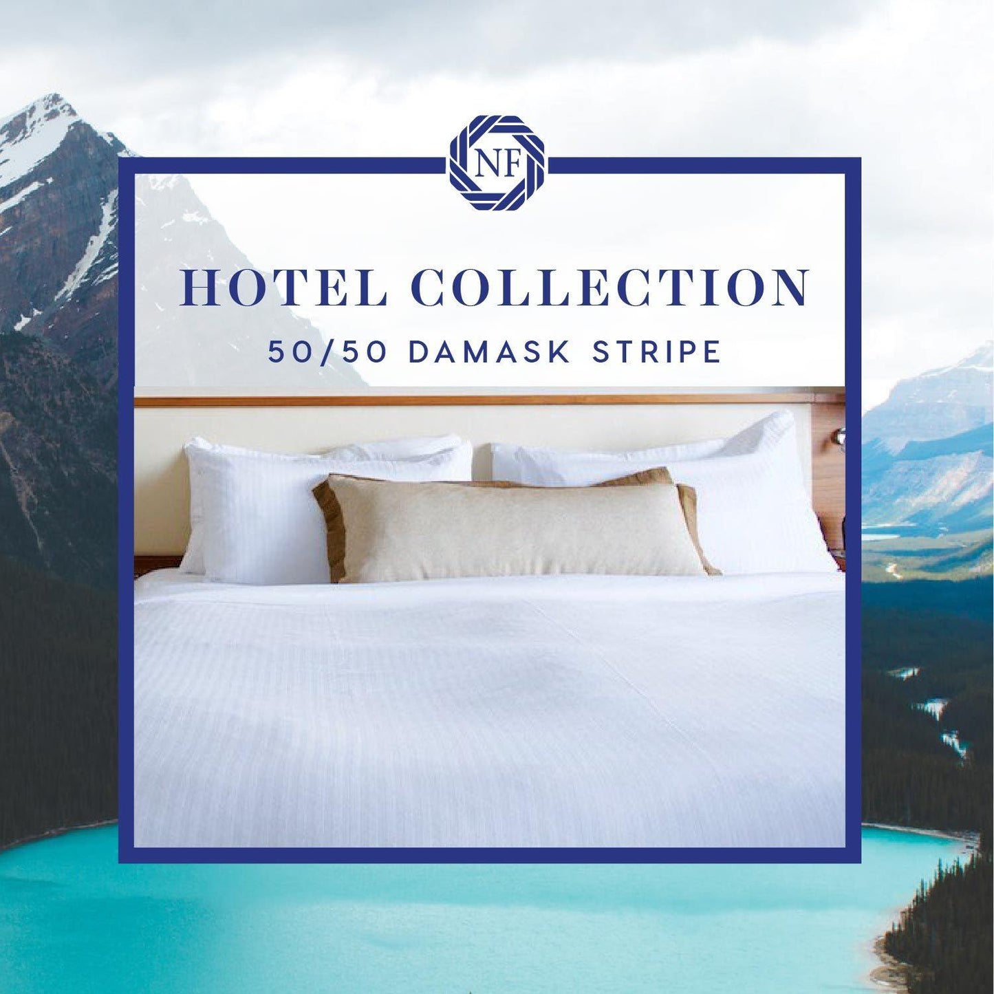 Hotel Collection 50/50 Damask Stripe Linen - Northern Feather Canada eStore