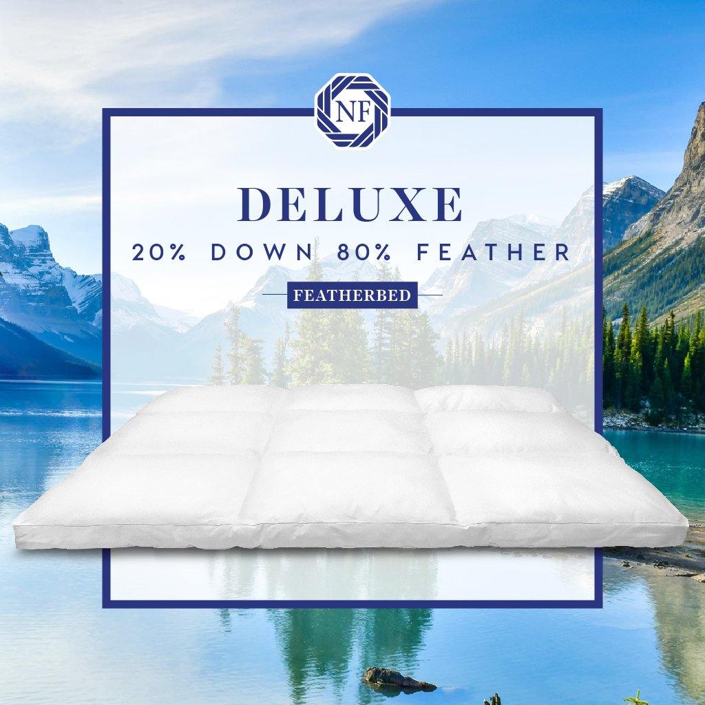 Deluxe 20% Down 80% Feather Featherbed - Northern Feather Canada eStore
